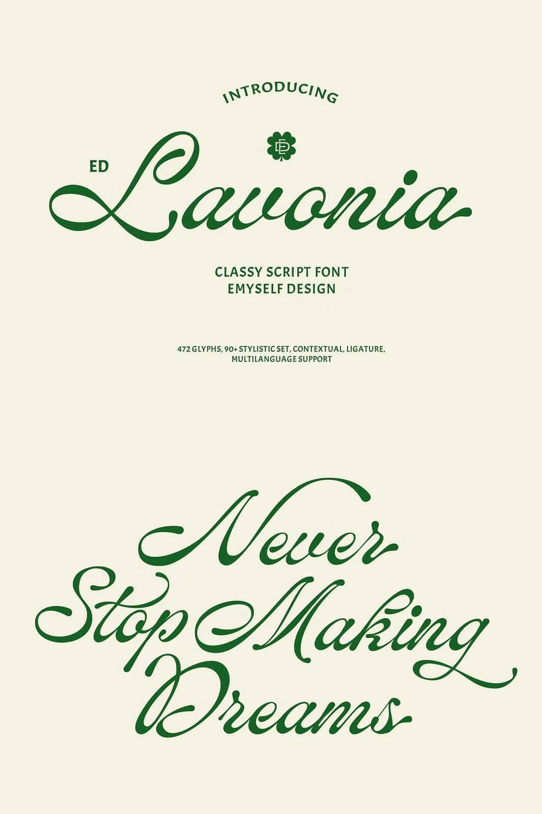 ✨ FREE ED Lavonia — Elegant Script & Graphics Template Resources 🎨