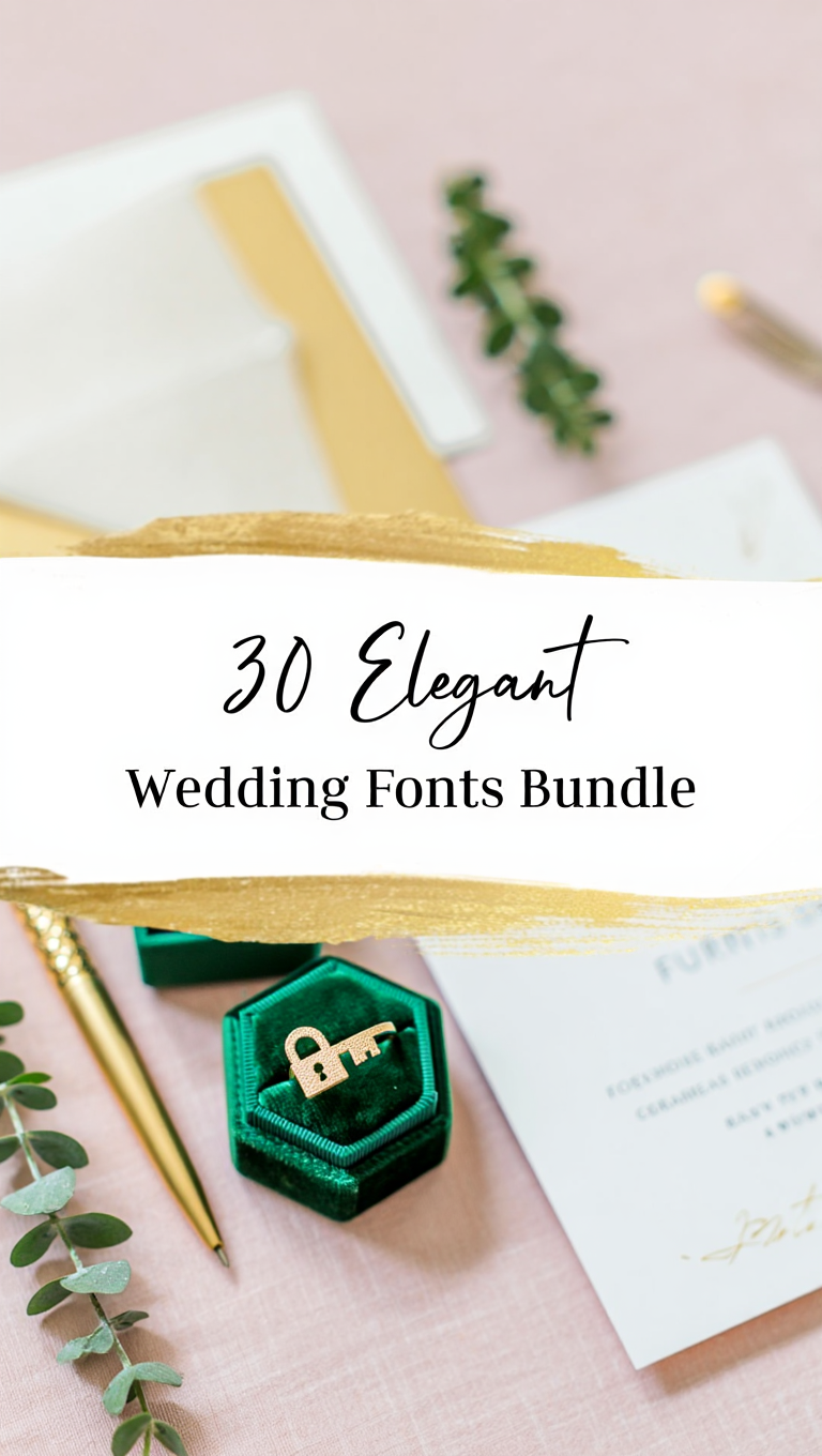 30 Stunning Wedding Fonts Bundle — Instant Download & Easy Use