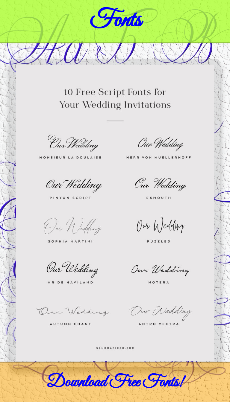 Elegant Wedding Fonts for Romantic and Stylish Calligraphy