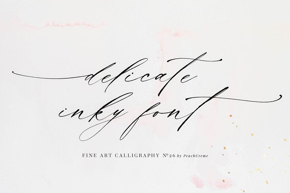 La Bohemia // Fine Art Calligraphy, a Script Font by PeachCreme