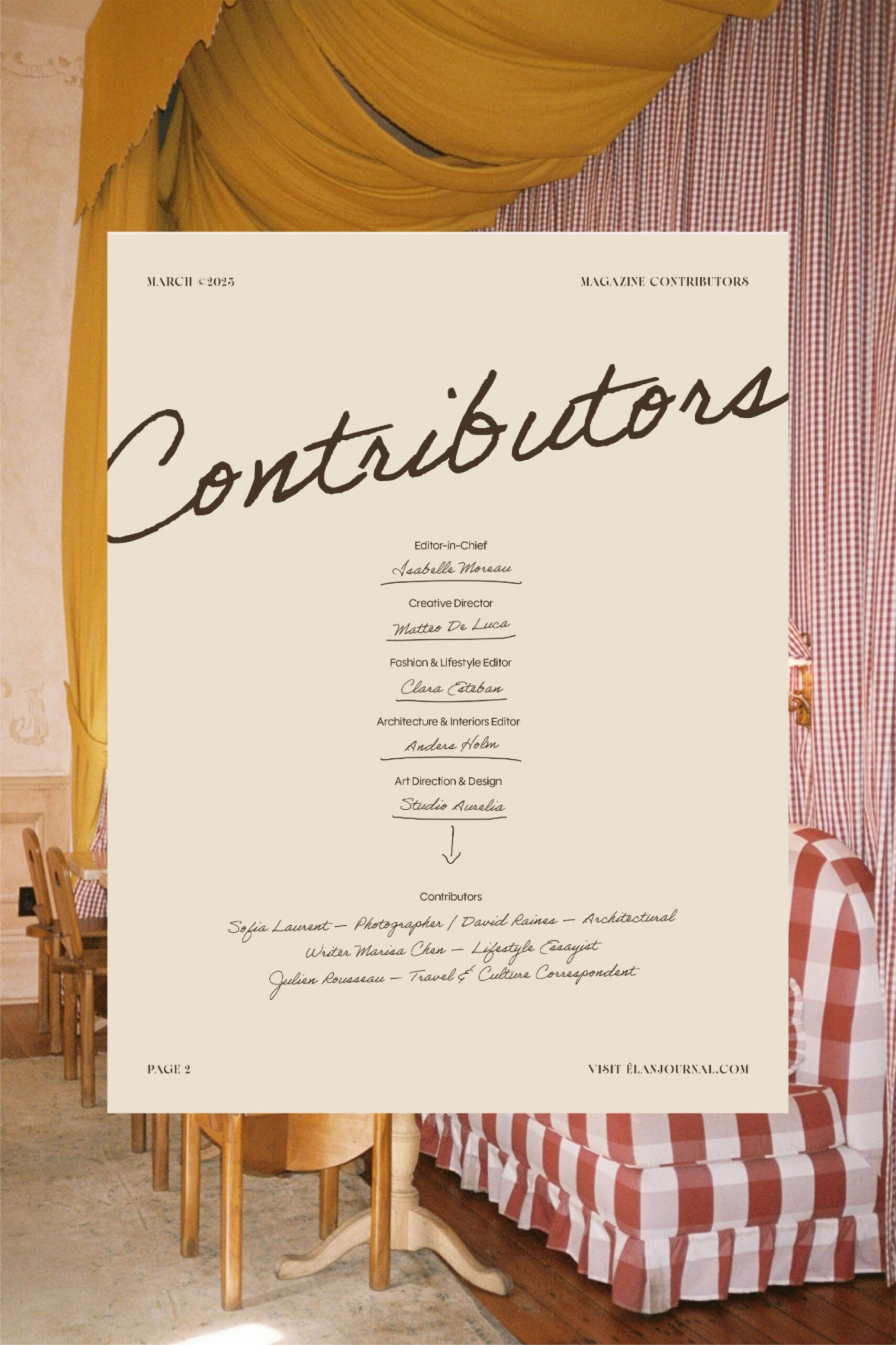 Luxury Editorial Layout with Handwritten Typography