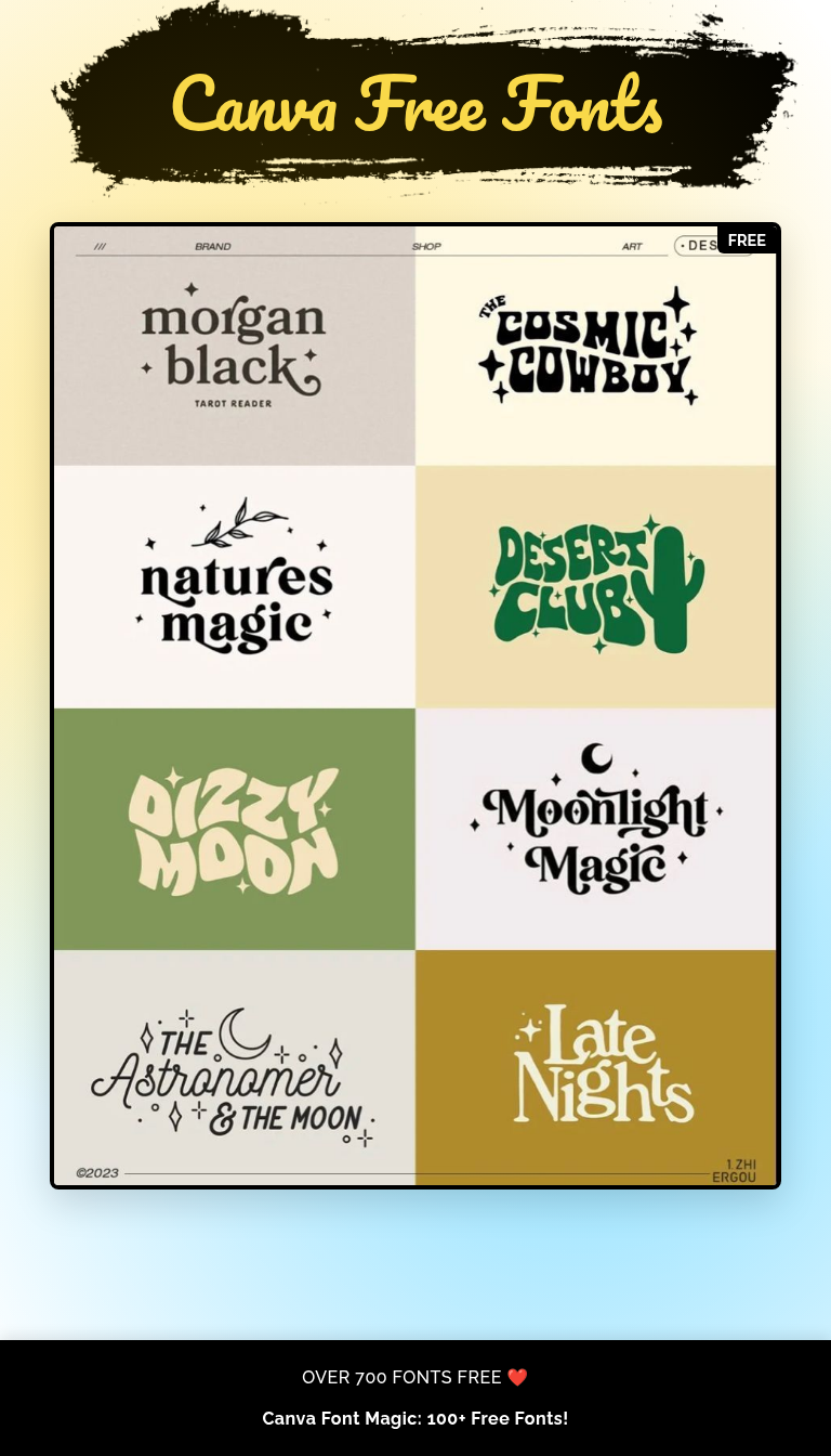 ✨ Canva Font Magic: 100 FREE Fonts! ✨