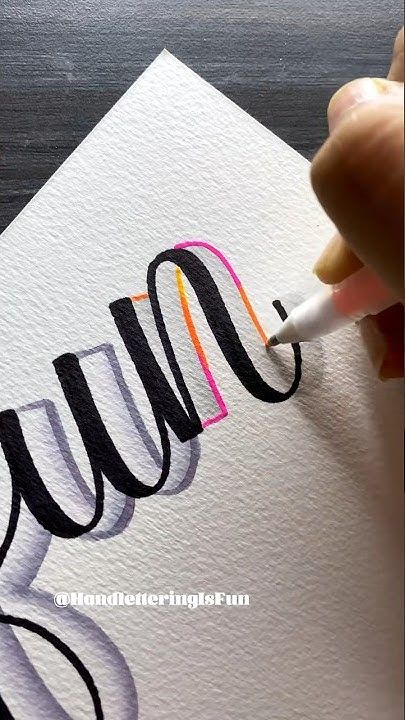 Three easy ways to add shadows to your letters! #shorts