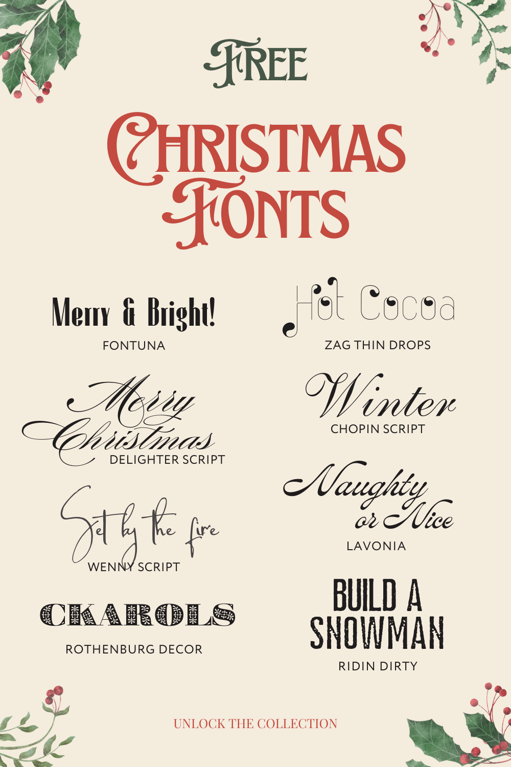 Free Christmas Fonts to Brighten Your Holiday Designs!
