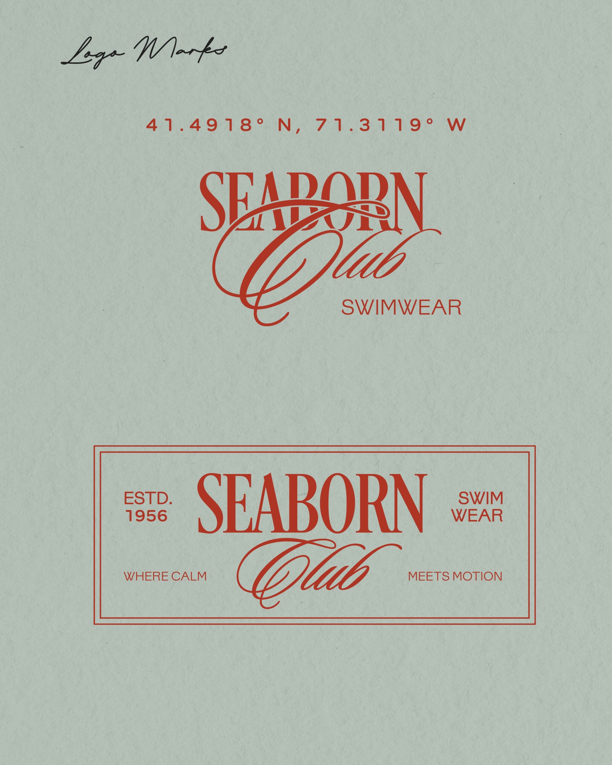 Seaborn Club: Heritage Swimwear & Apparel Branding Graphic Design, logo & iconography