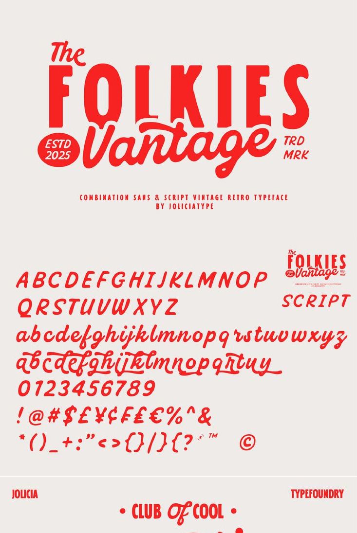 Free Font | Folkies Vantage| Vintage Font Duo