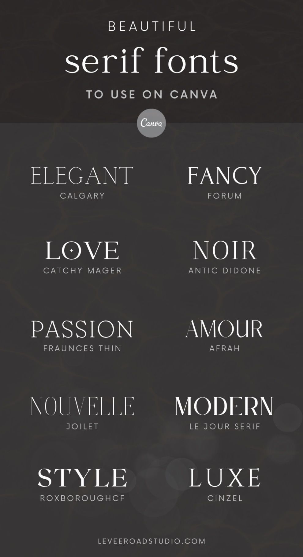 Best Top Serif Fonts for Elegant Canva Wedding Designs▲