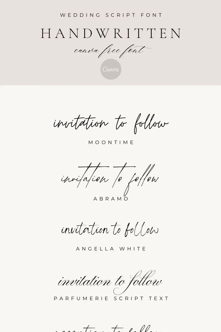 Wedding Handwritten font perfect for “Invitation to follow” or similar wedding