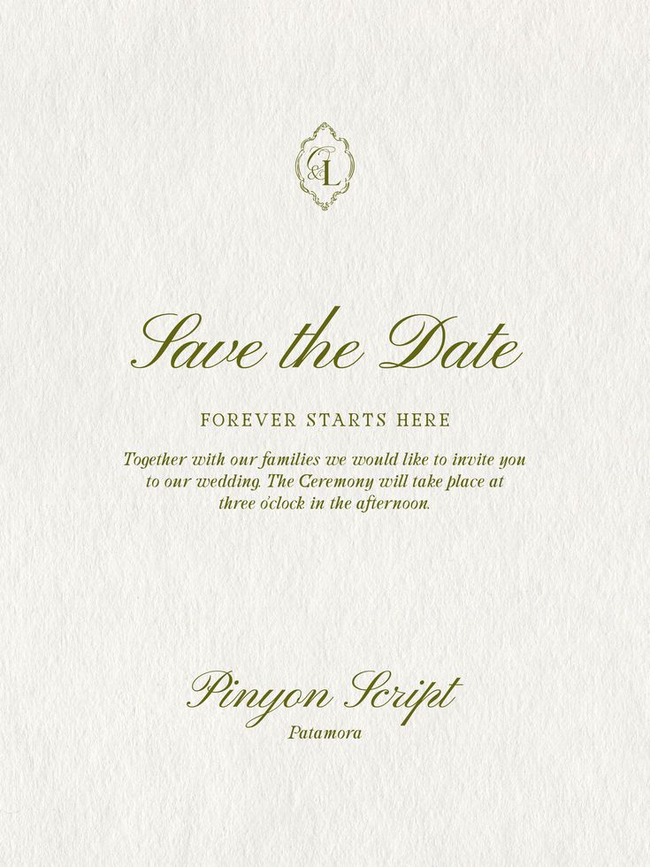 Handcrafted Green ‘Save the Date’ Invitations — A Personalized Touch