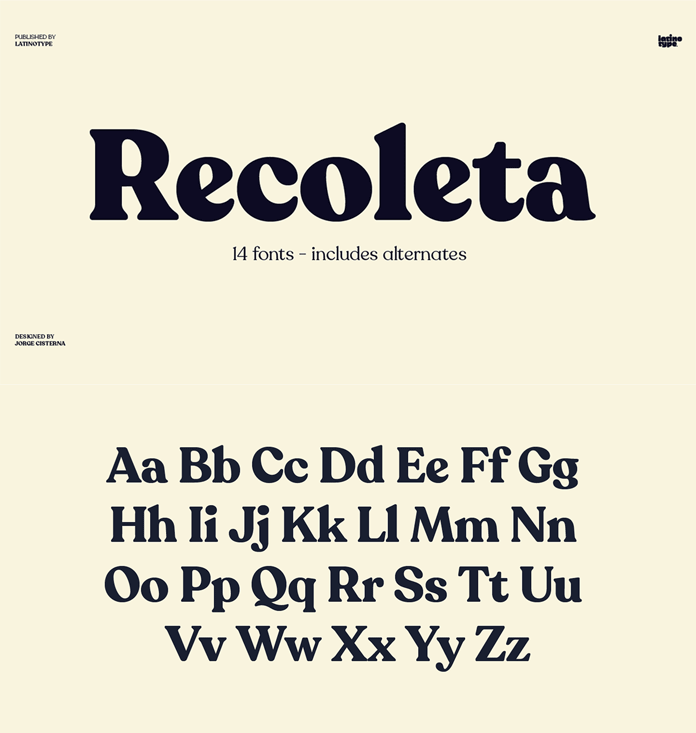 Recoleta Font Family from Latinotype   Read more…