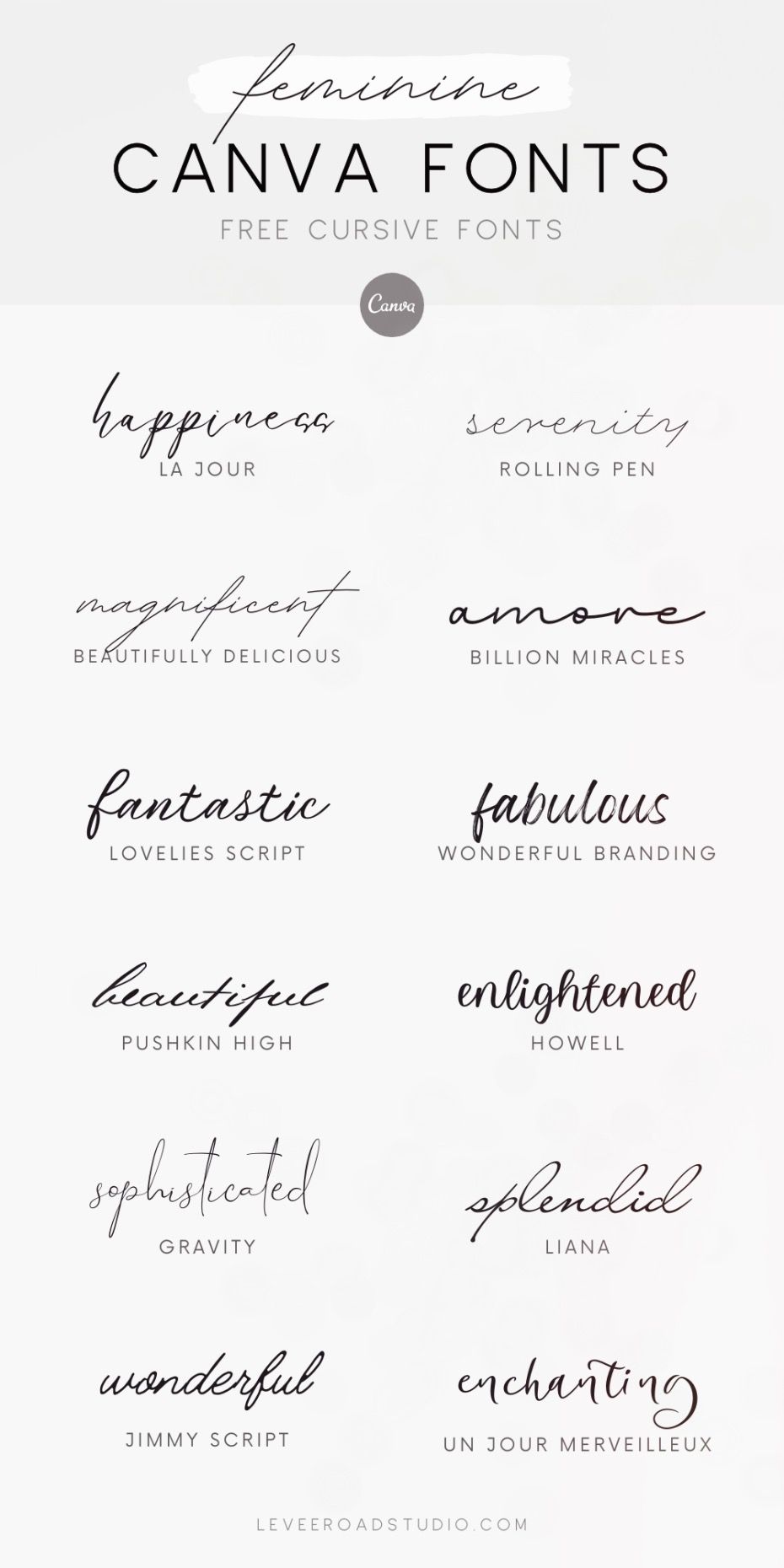 Beautiful Cursive Letters Font Options — Free Canva Fonts -Font Free
