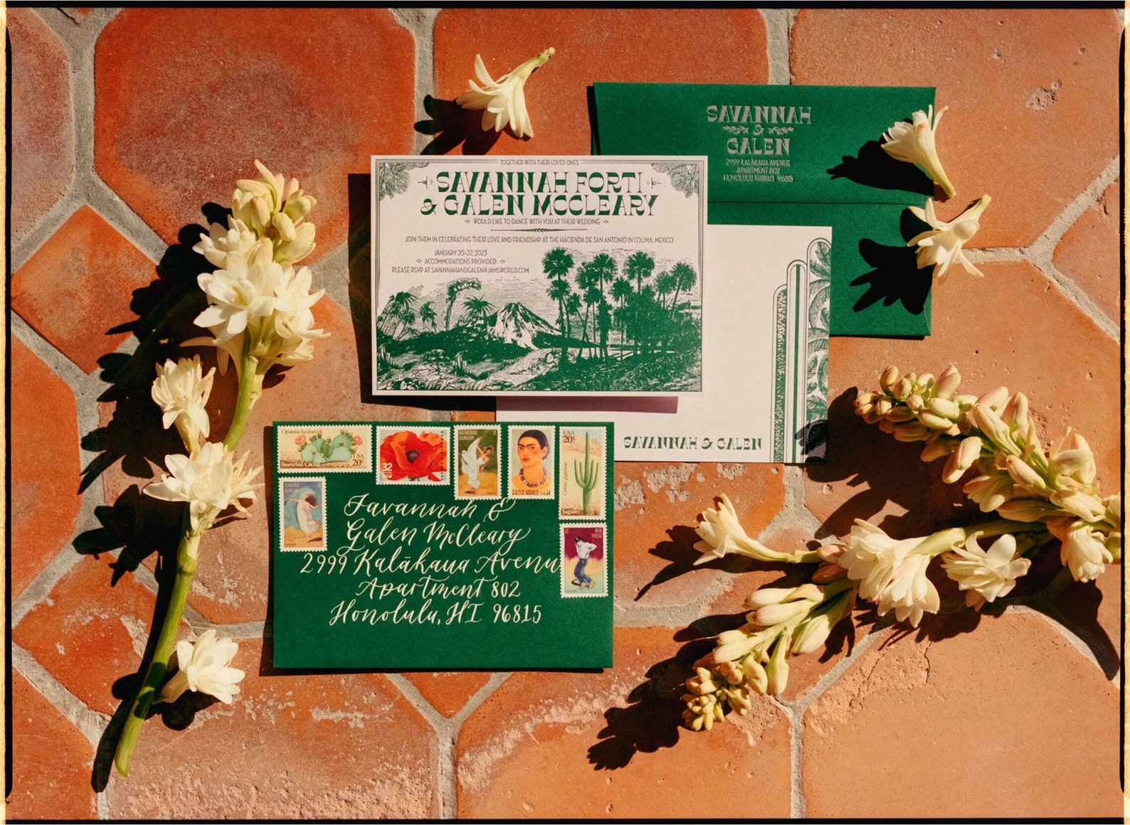 Vintage Hawaii Letterpress Wedding Invitation Suite — Etsy
