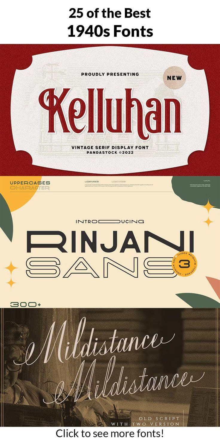 25 of the Best 1940s Fonts for Authentic Vintage Designs