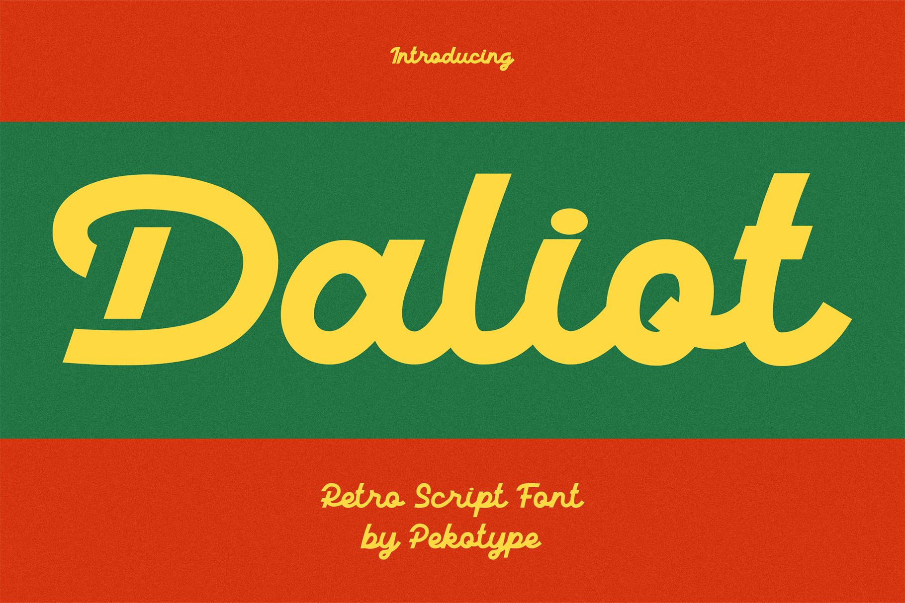 Daliot — Retro Script Display Font by Pekotype | Creative Market
