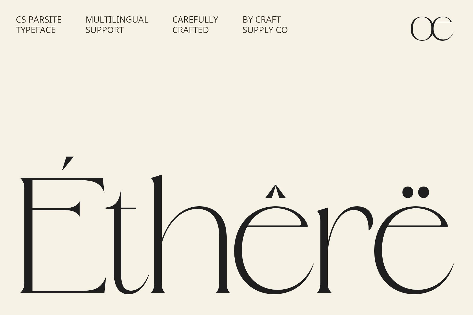 CS Parsite – Elegant Font | Craft Supply Co.