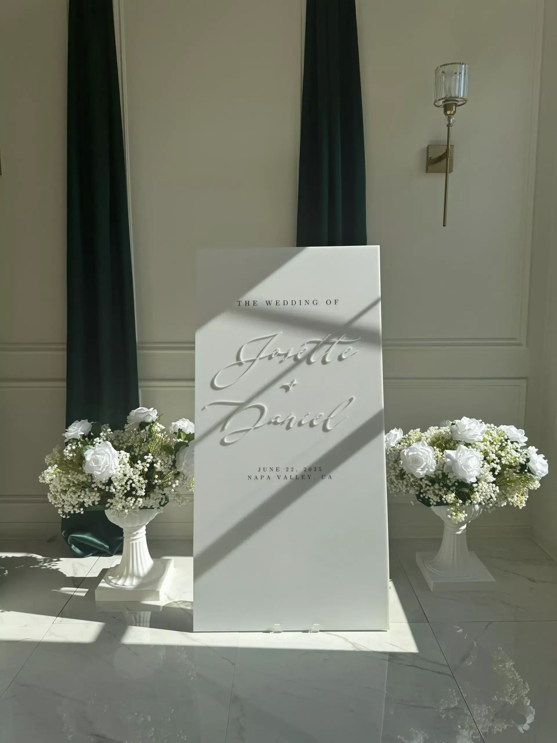 Acrylic Wedding Sign — Rectangular Acrylic Wedding Welcome Sign With 3D Acrylic Name | Custom Wedding Sign | Wedding Signage — Ceremony — Etsy