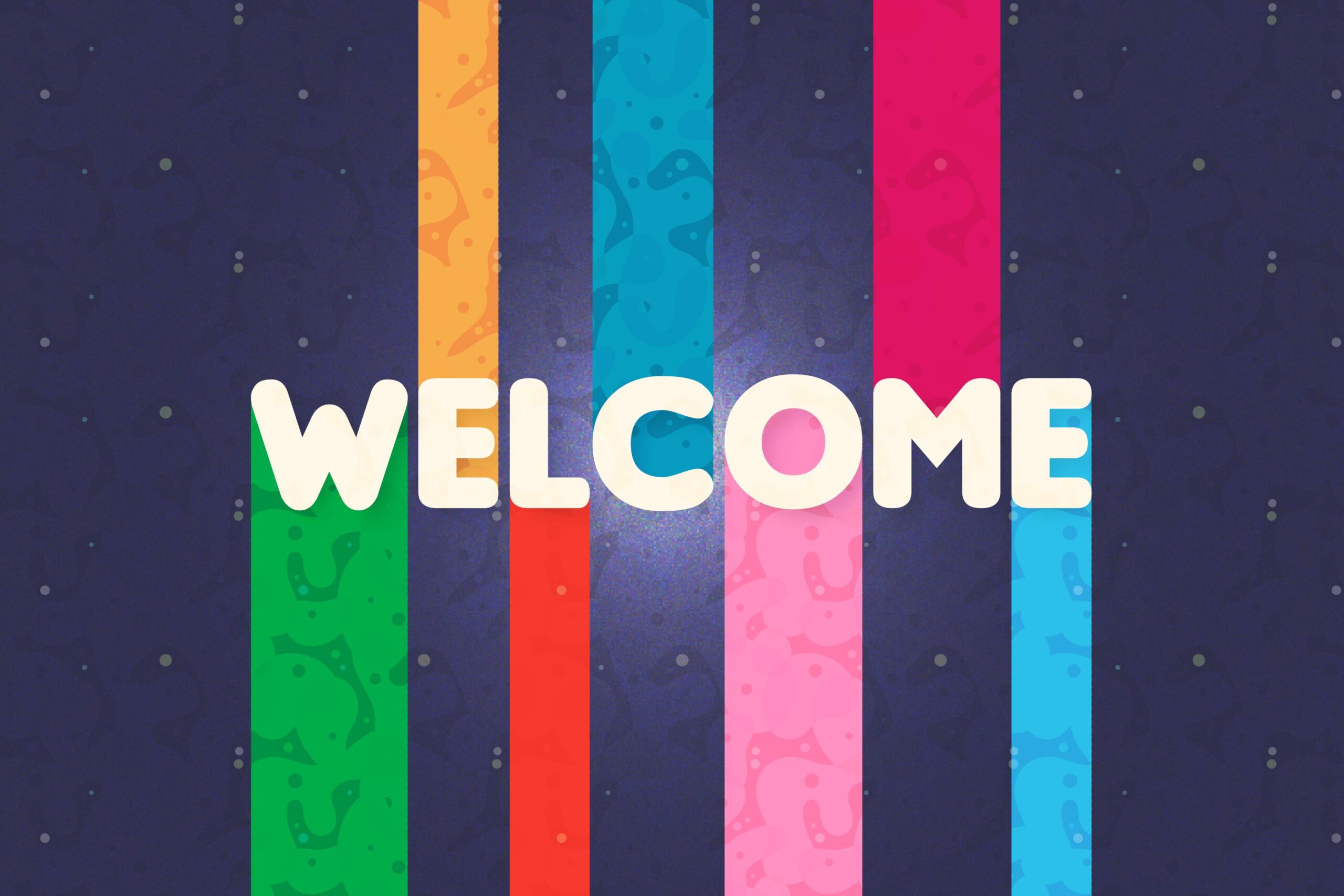 Vector welcome sign letters