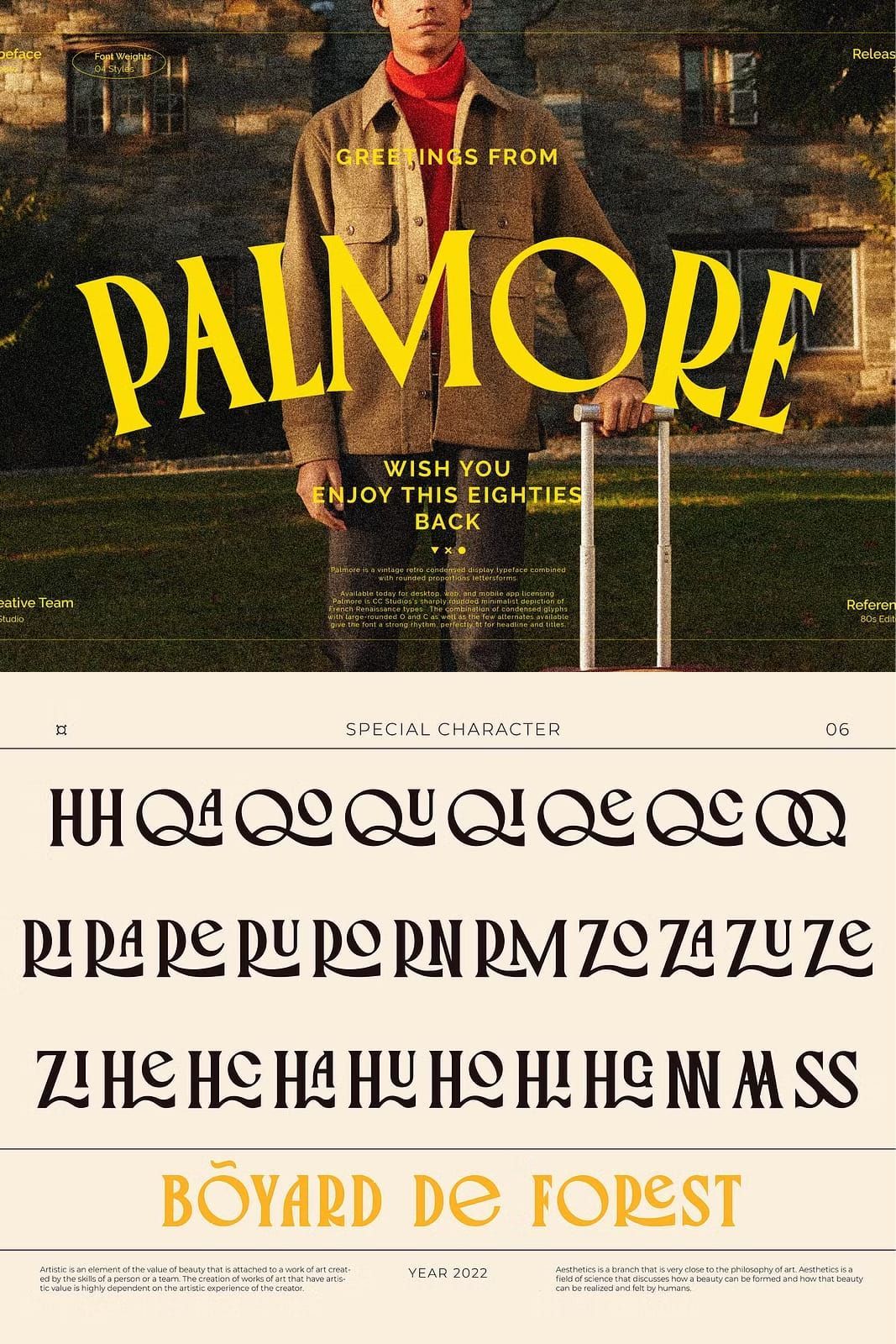 PALMORE — Vintage Rundschrift — Grafikvorlagen