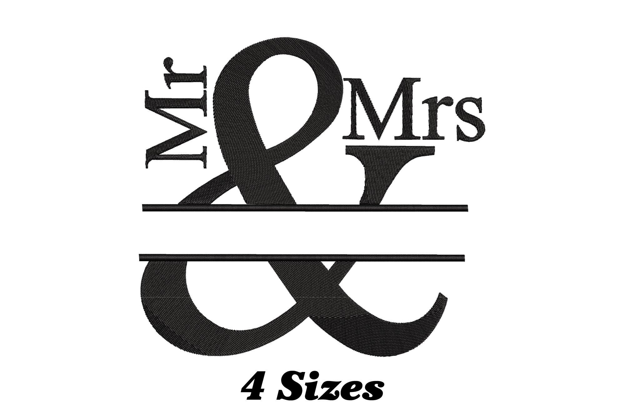 Mr and Mrs Monogram Embroidery Design, Mr and Mrs Machine Embroidery Design for Men, Women, and Girls