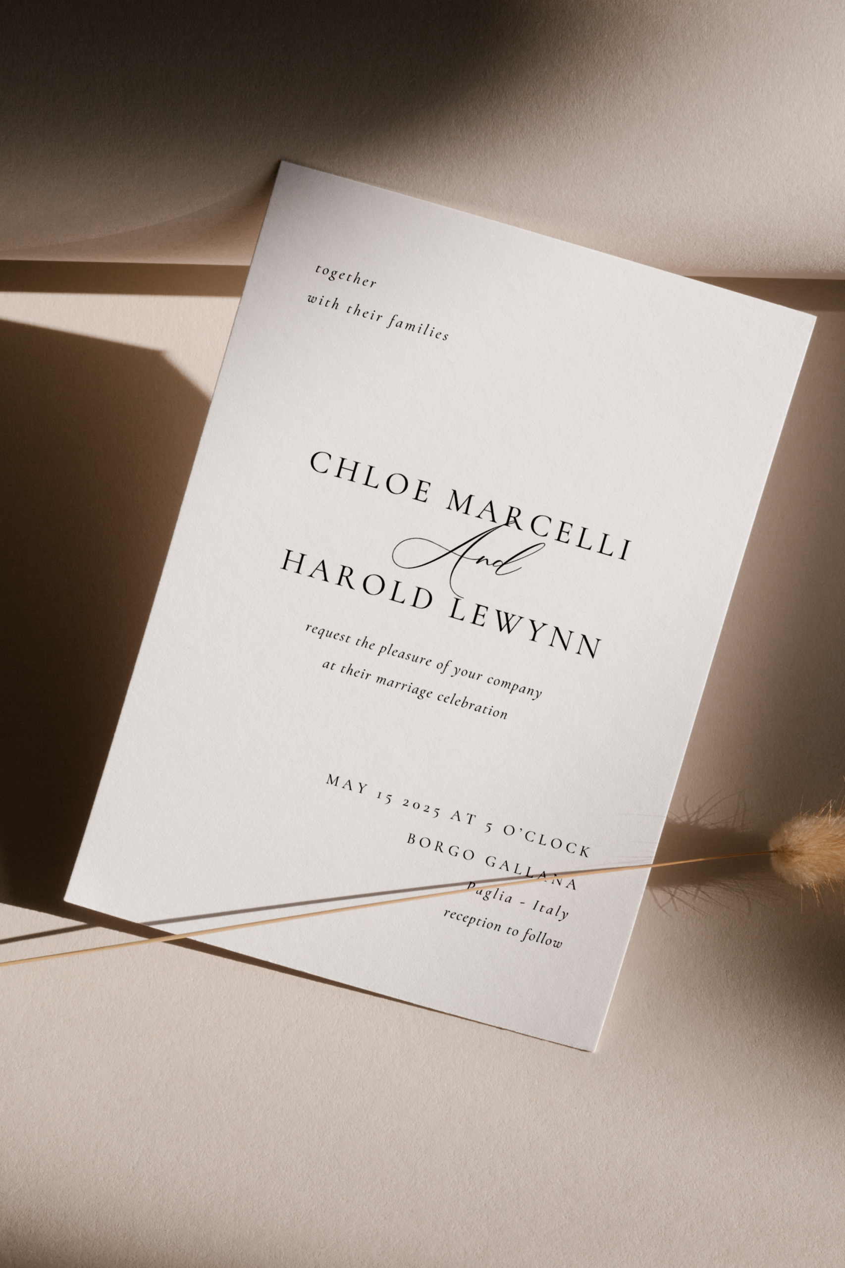 Modern Classic Wedding Invitation