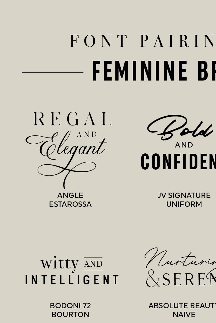Font pairings for Feminine Brands | Elegance & Enchantment