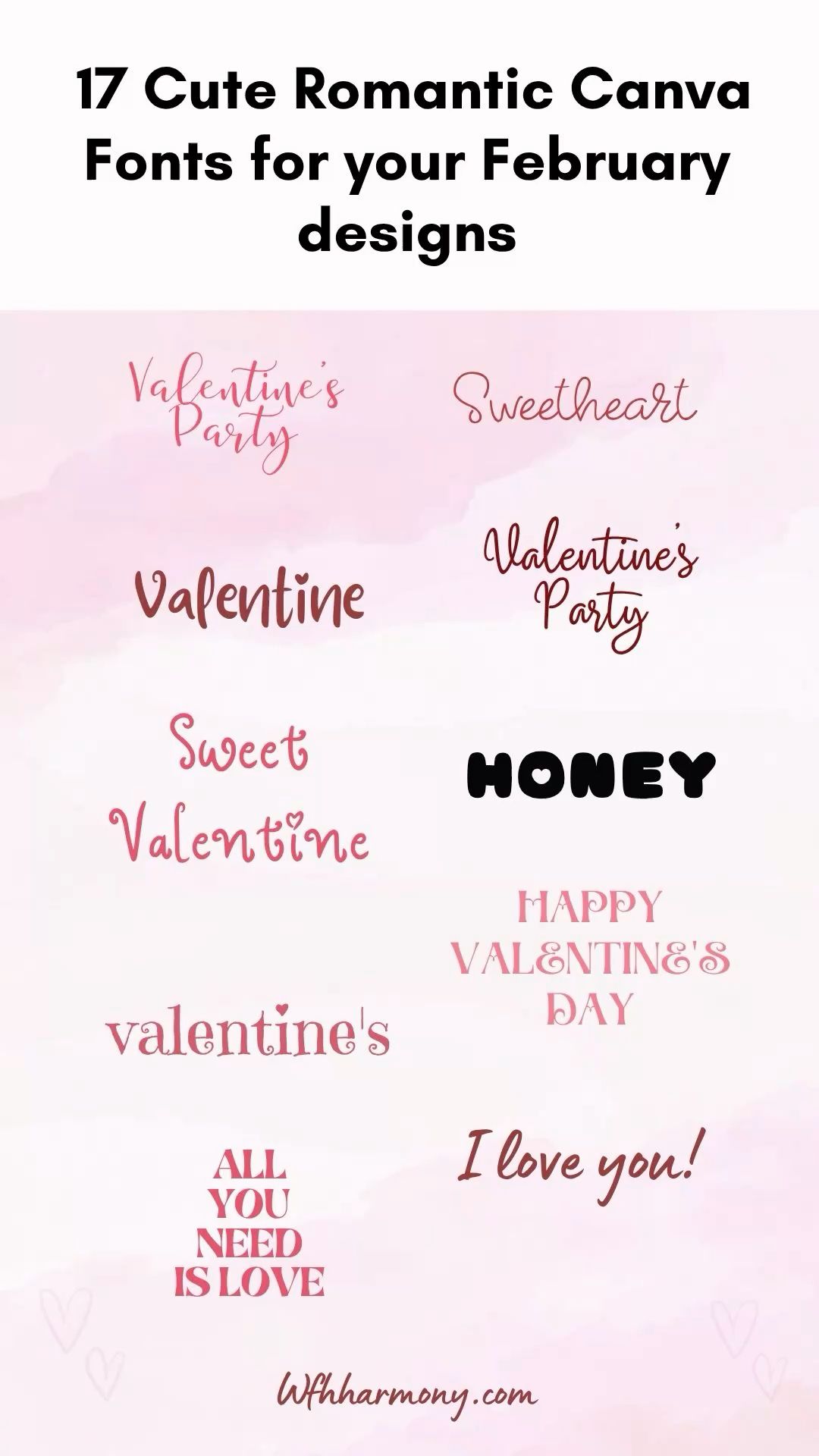 Best Canva fonts for your February designs