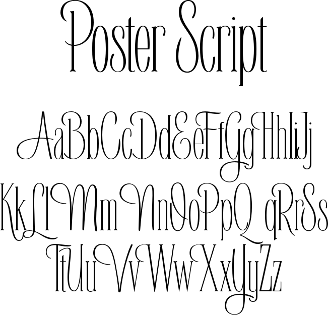 Poster Script Font Family by Art and Sign Unlimited | Font Bros