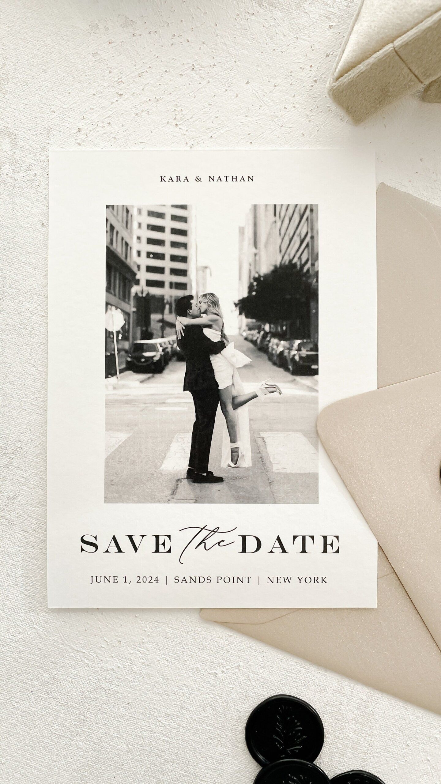 Save the Date — Style 18 — 75 / Matte White