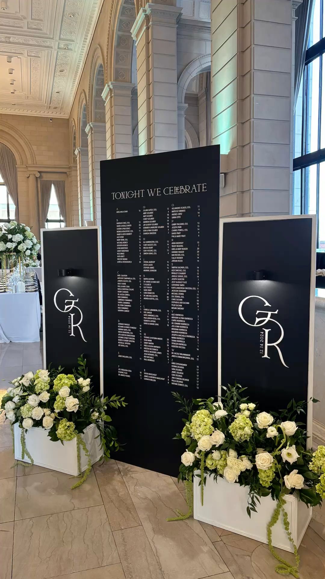 Wedding seating chart