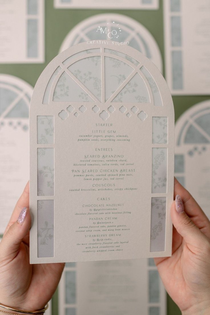 Custom Made Wedding Menus | Andi Mejia + Co