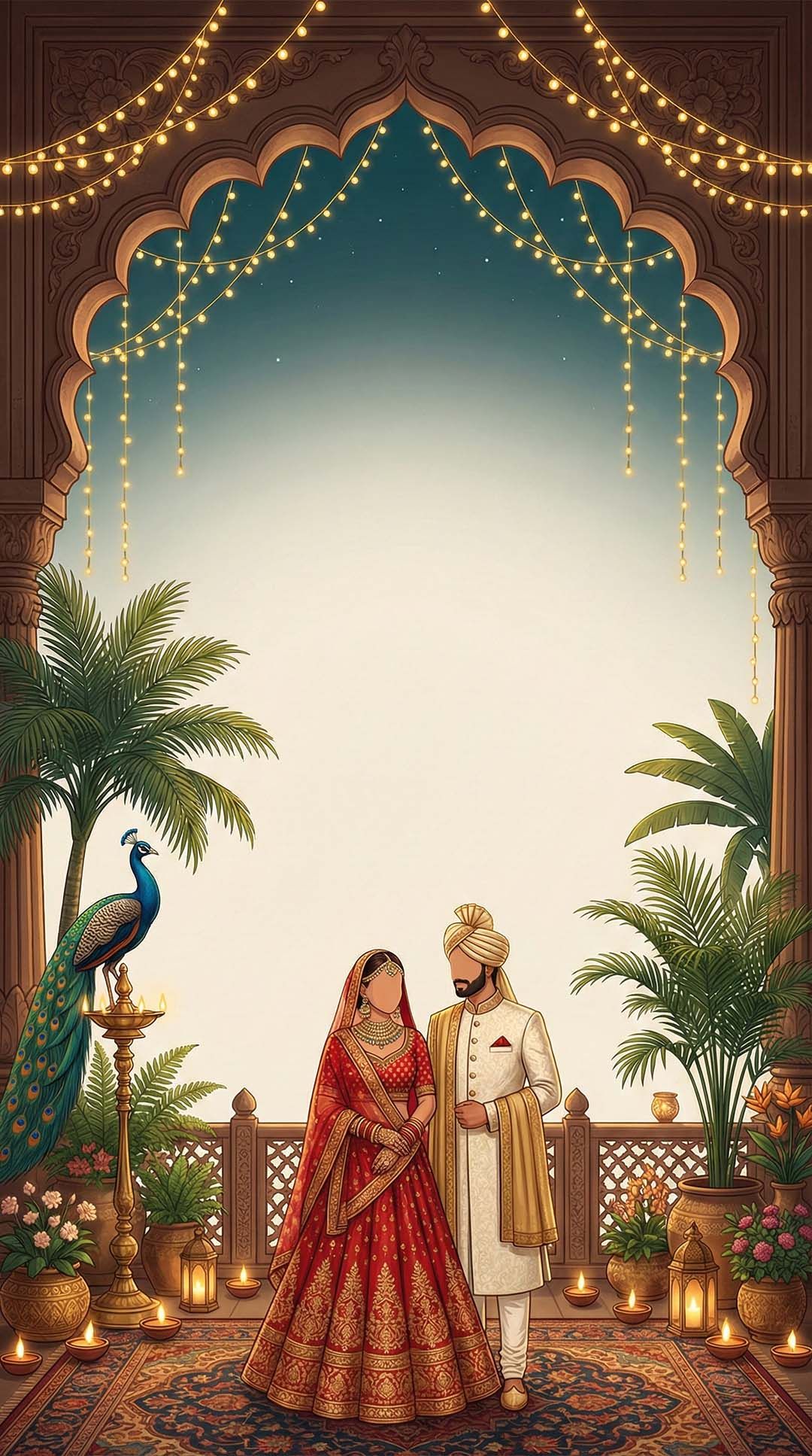 Luxury Indian Wedding Invitation Background