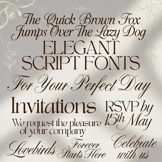 The Ultimate Guide to Elegant Script Fonts That Will Make Your Wedding Invitations Unforgettable
