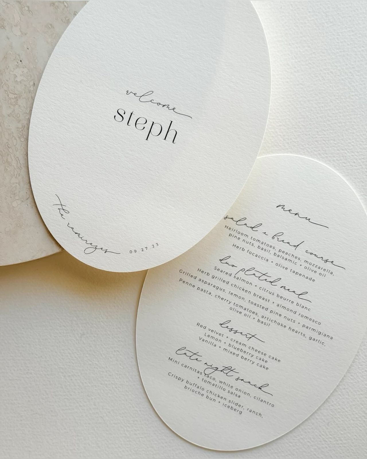Menus by @paigetuzee_designs