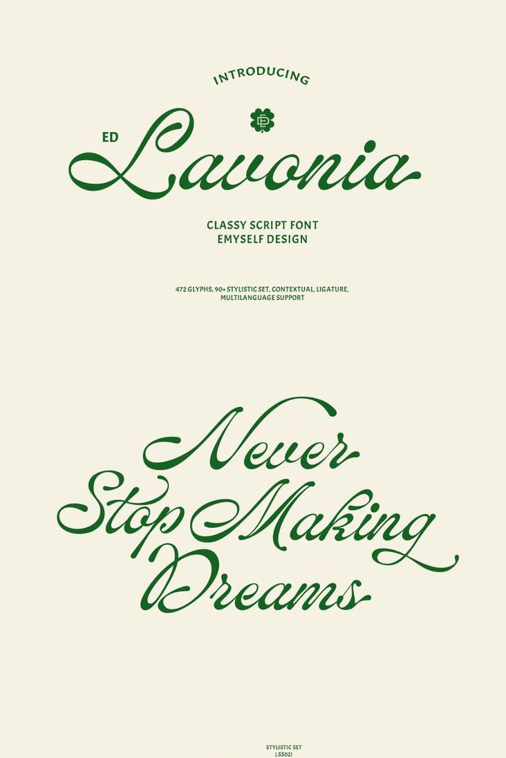 ED Lavonia Font by Emyself Design