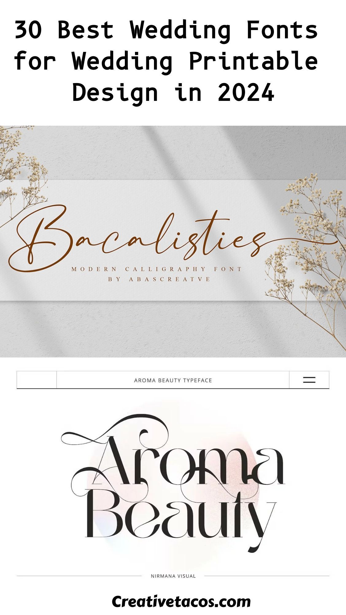 30 Best Wedding Fonts for Wedding Printable Design in 2024