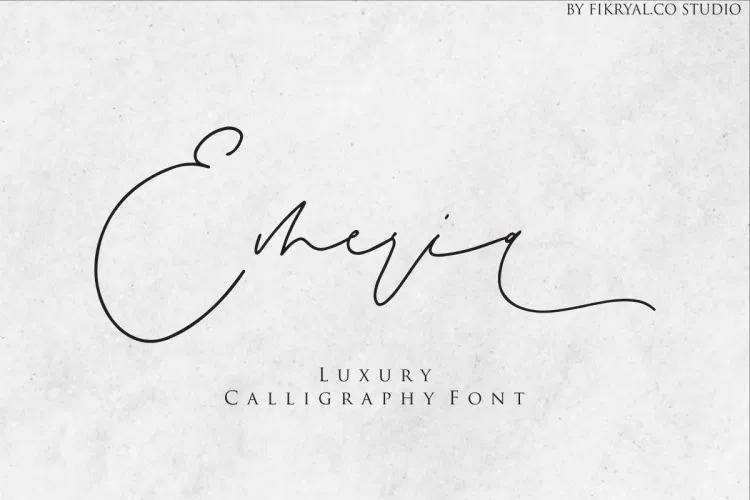 Emeria Luxury Calligraphy Font — Dafont Free