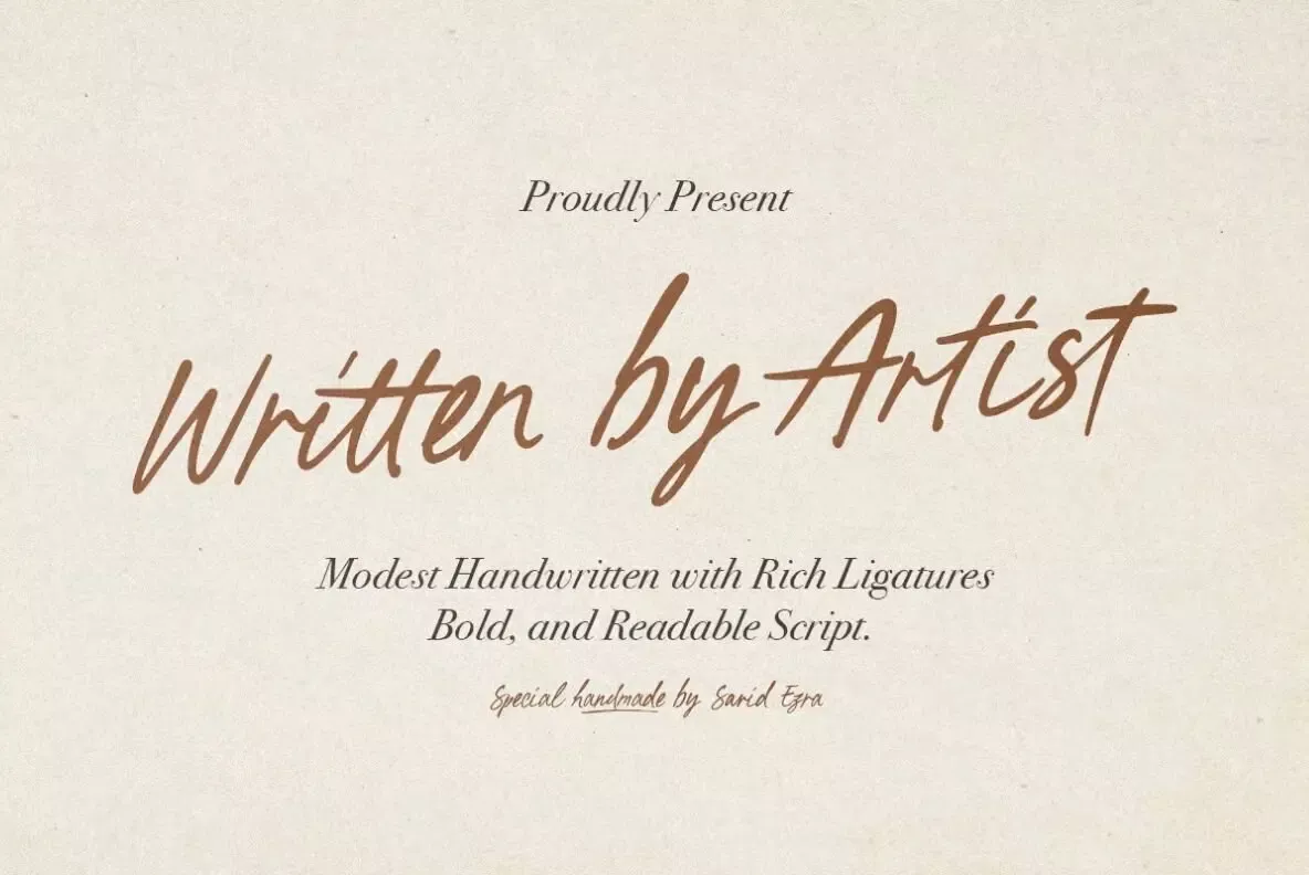 Written by Artist Font