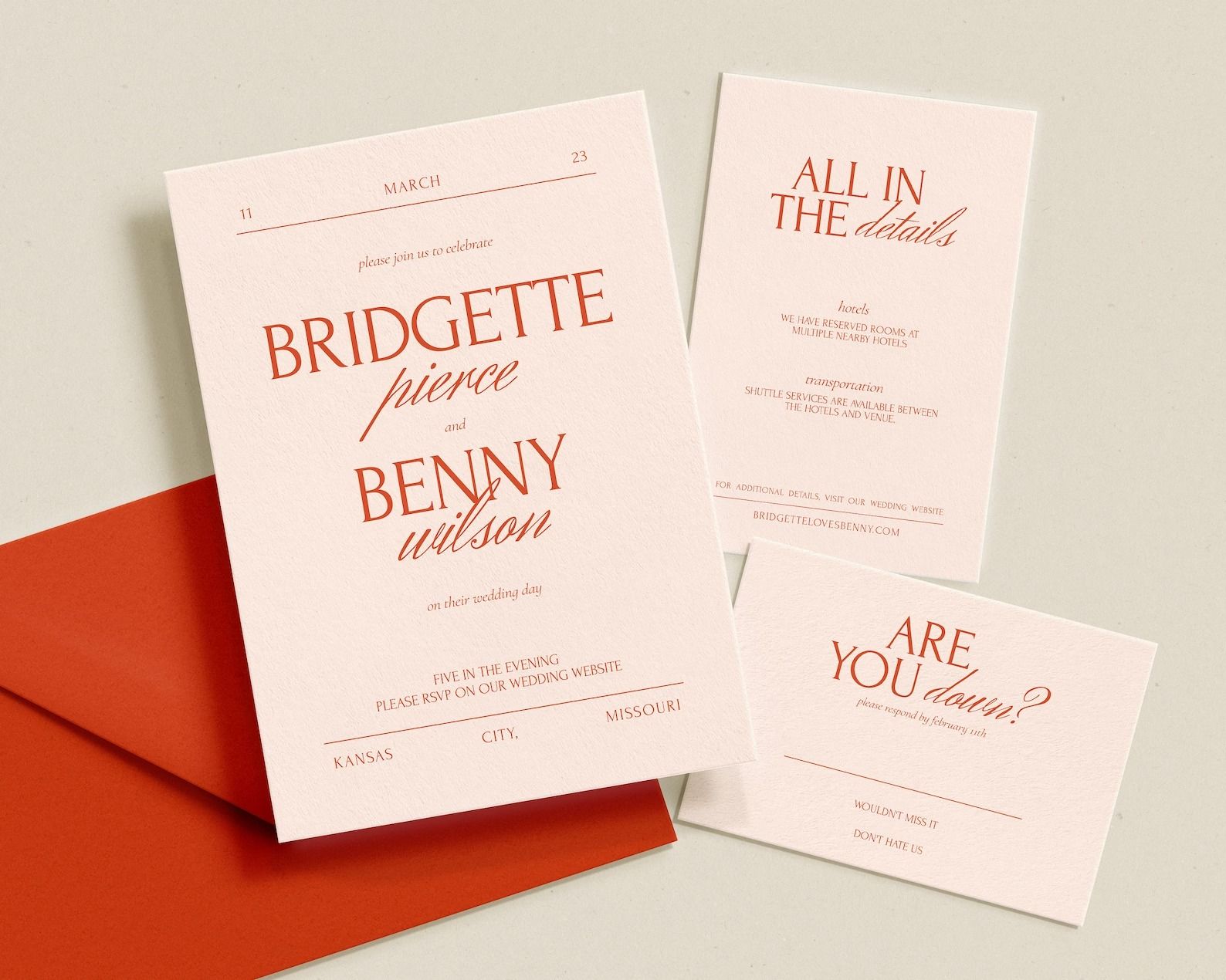 Vintage Inspired Wedding Invitation Set: Modern Script (instant Download) — Etsy
