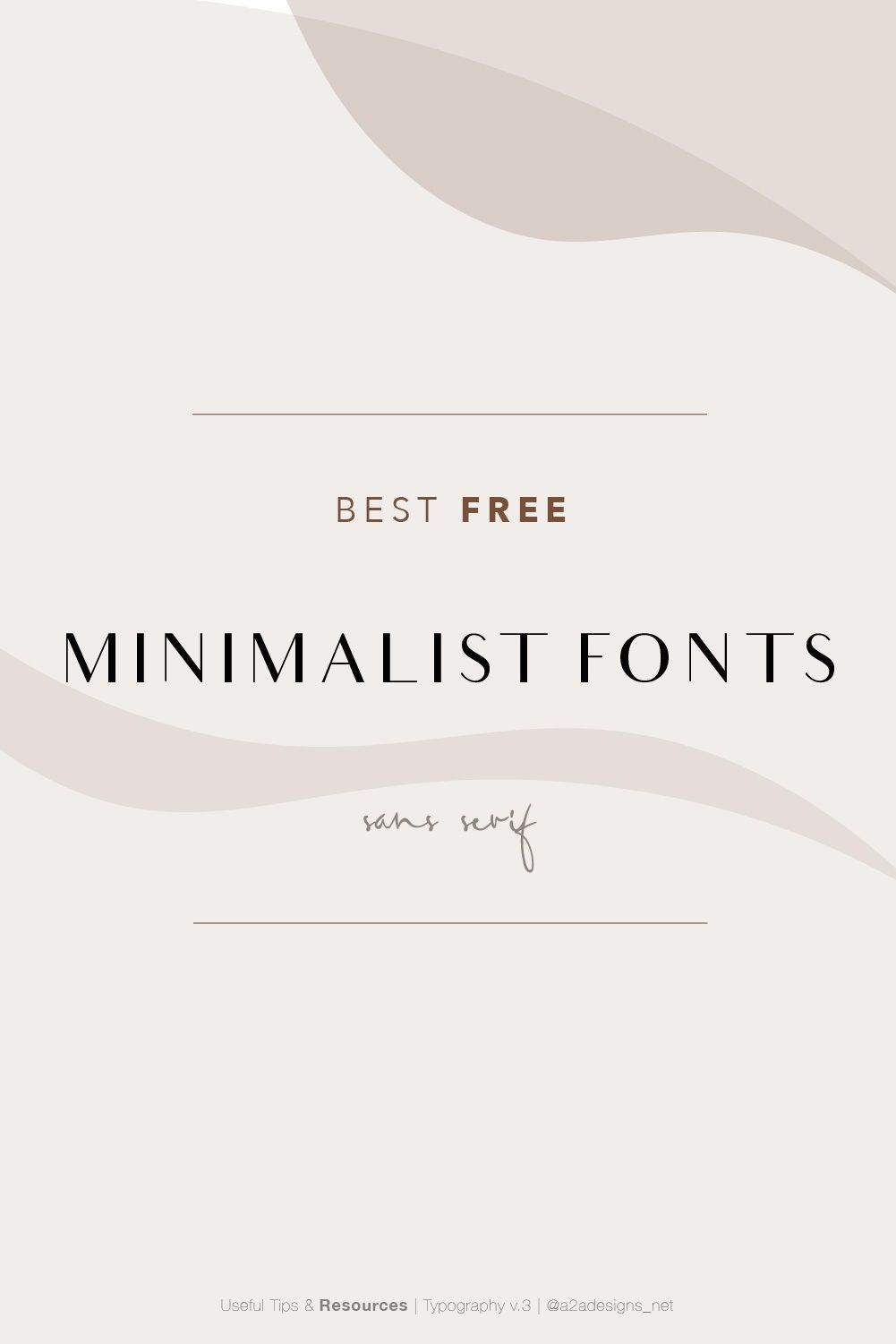 Best Minimalist Free Fonts | A2A Designs💠