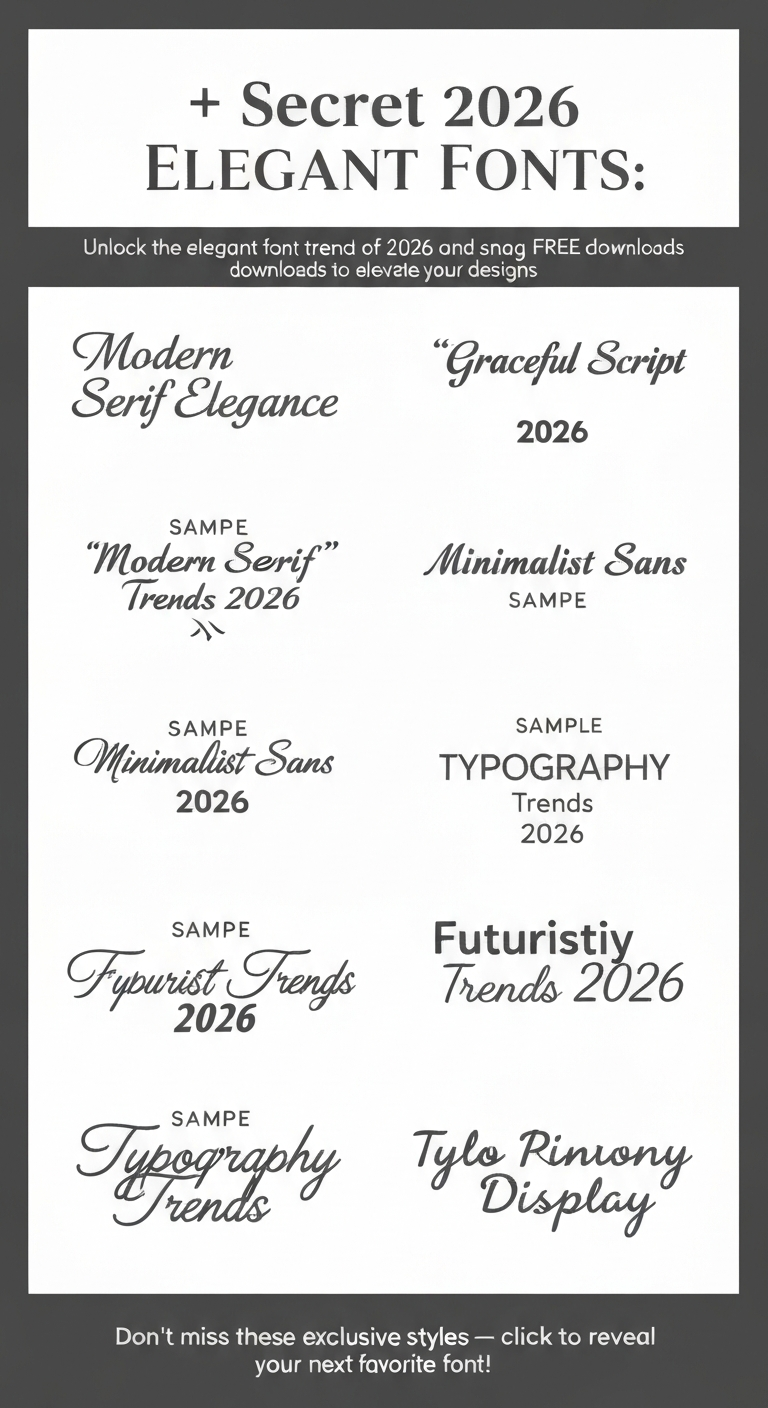 🤫 Secret 2026 Elegant Fonts: FREE Downloads Inside!