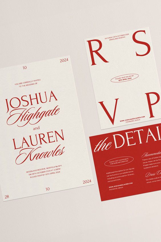 🤍Retro 90s Wedding Canva Template Bundle: Vintage Chic Invite, RSVP & Details