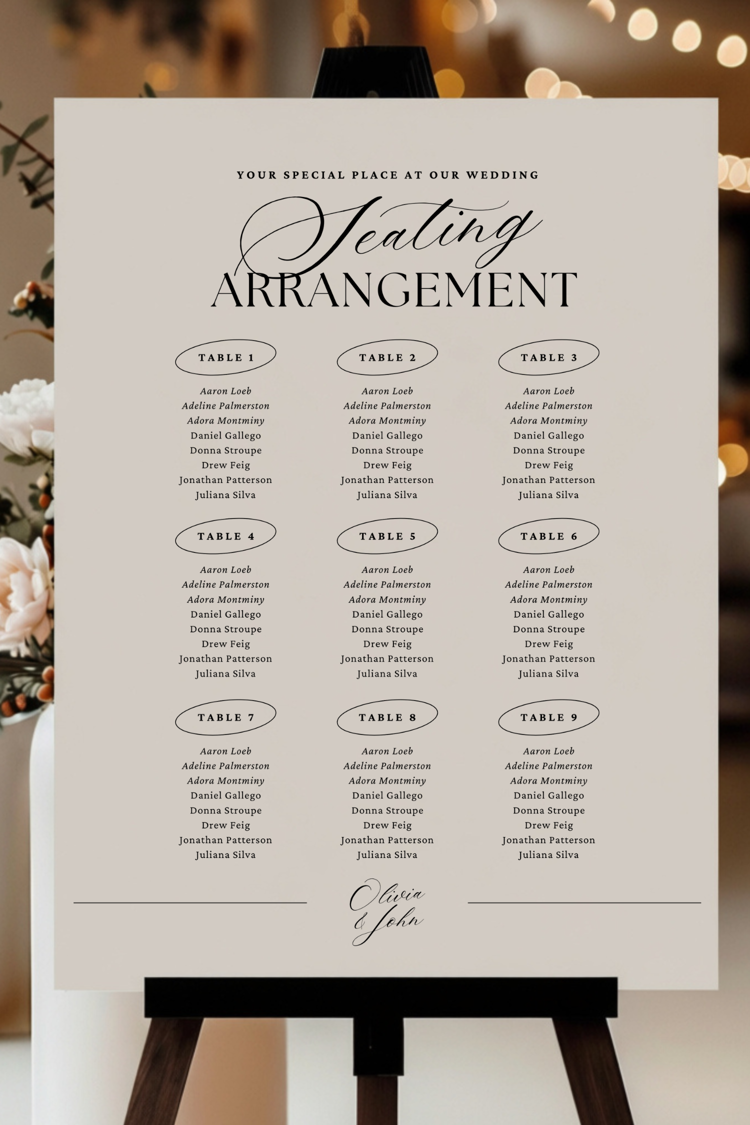 Wedding Table Assignment Sign Ideas for 2026