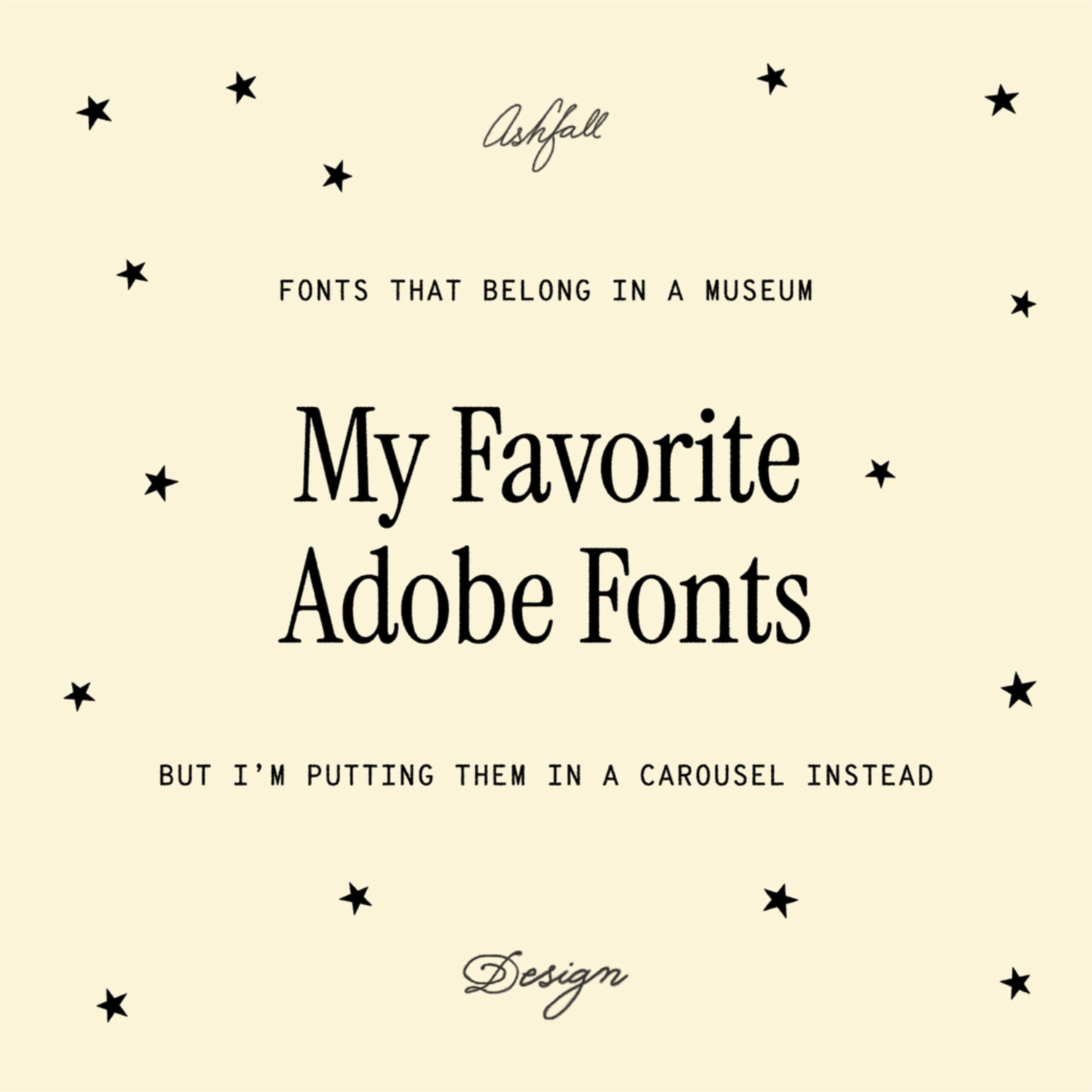 (Adobe) font inspo & the art they remind me of 🎠⭐️