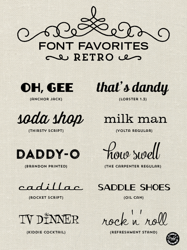 Font Favorites — Retro
