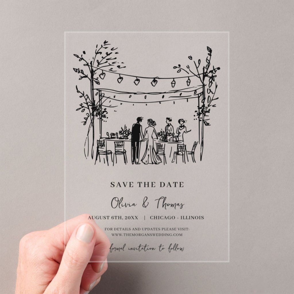 Hand-Sketched Save the Date: Unique Design
