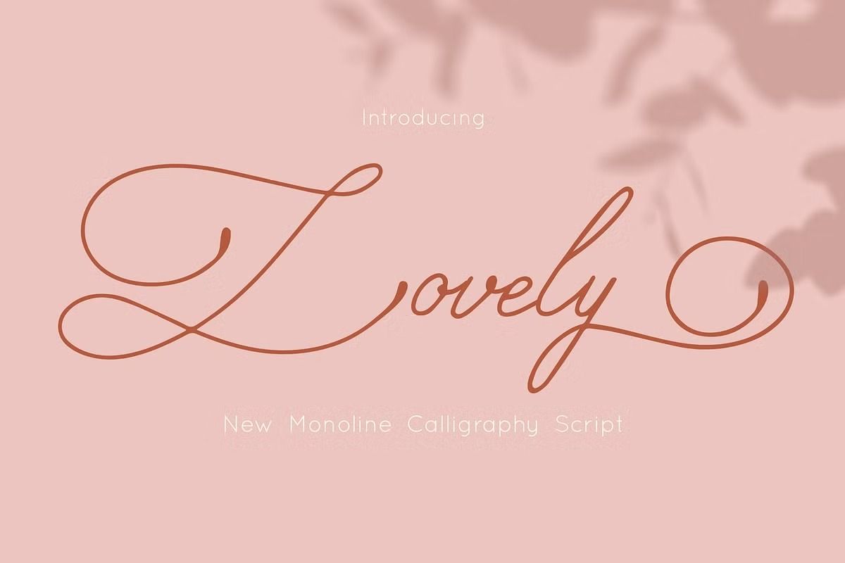 Lovely Monoline Script Font, a Script Font by Anna Zakharchenko
