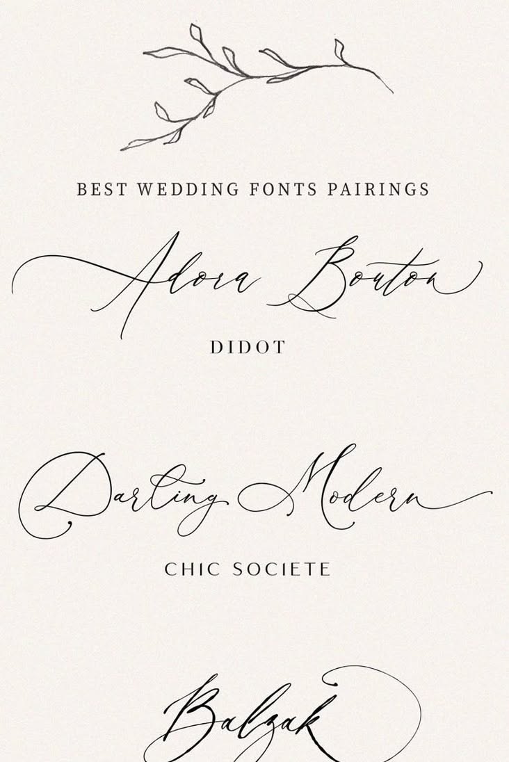Wedding Font Pairings Vol.1
