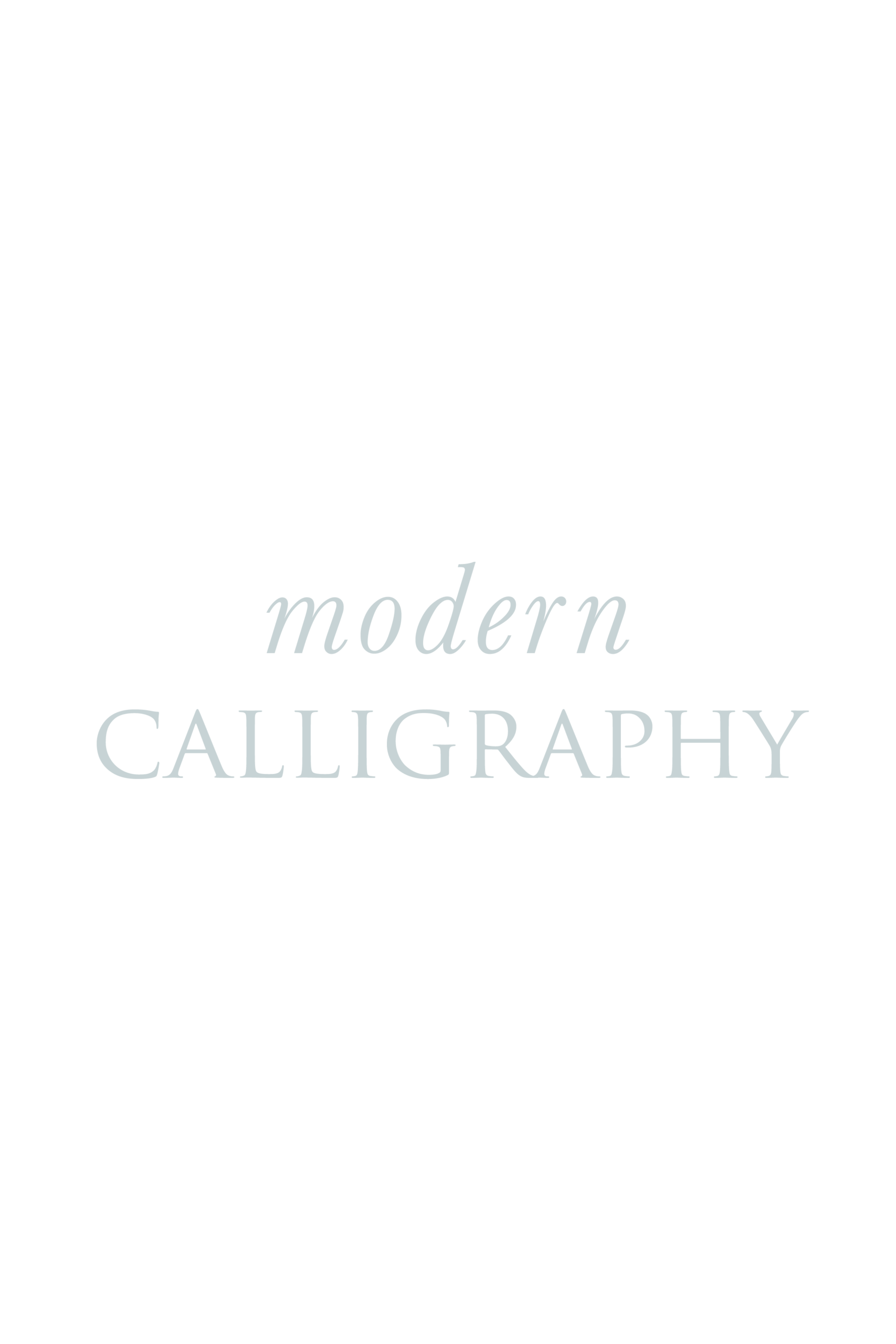 Modern calligraphy