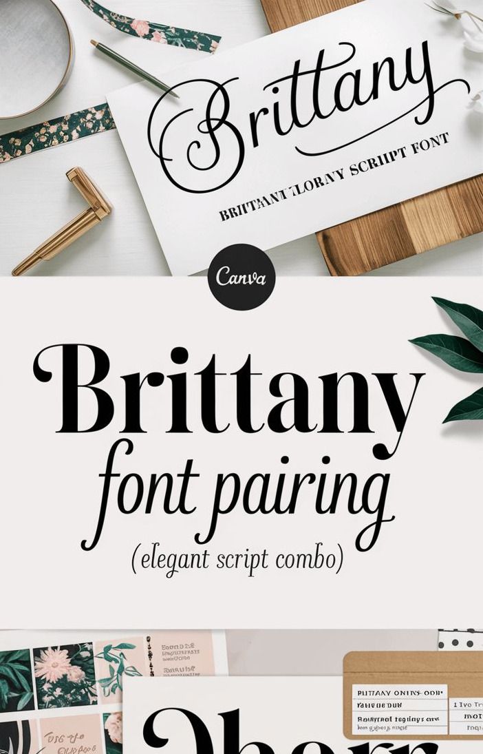 Brittany Font Pairing (Elegant Script Combo)