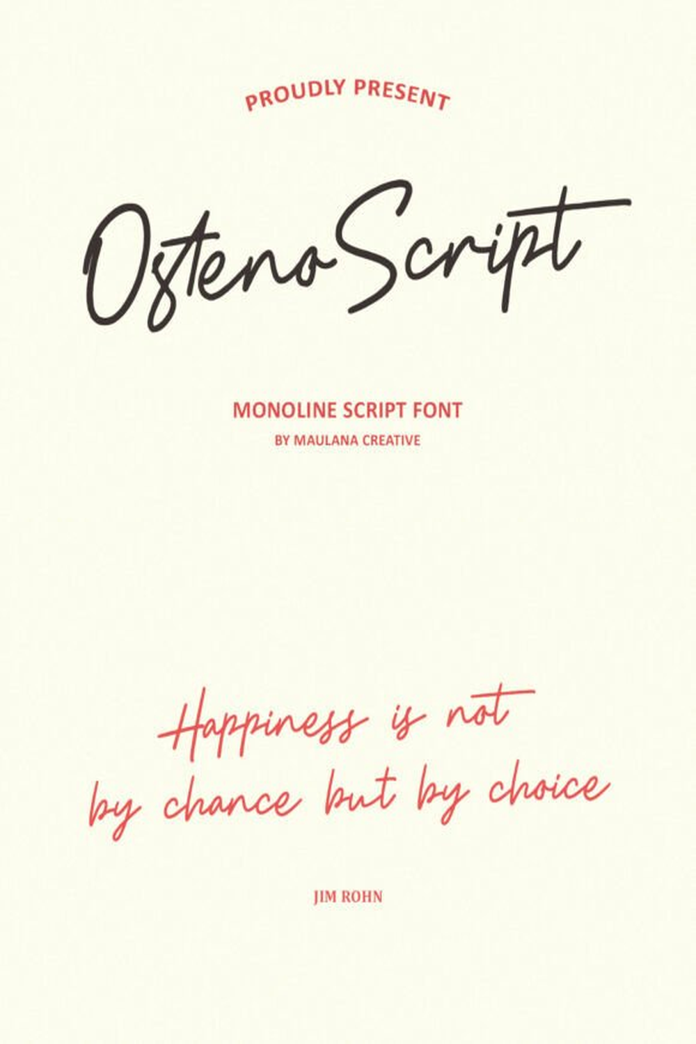 Osteno Script Font: Elegant Monoline Script for Branding and Stylish Logos